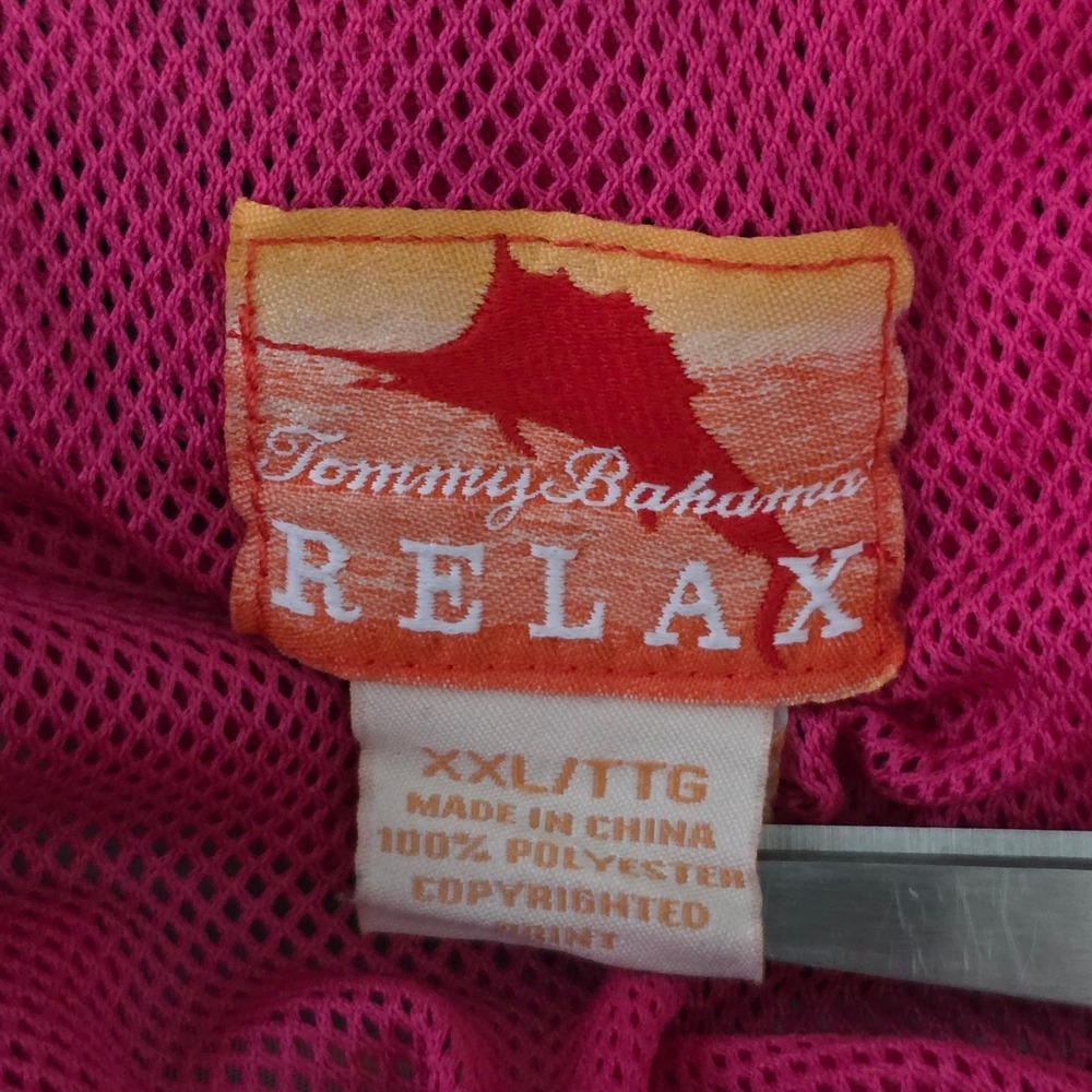 Tommy Bahama Relax‎ Men Tropical Floral Palm Print Swim Trunks Blue Pink 2XL - Picture 4 of 7